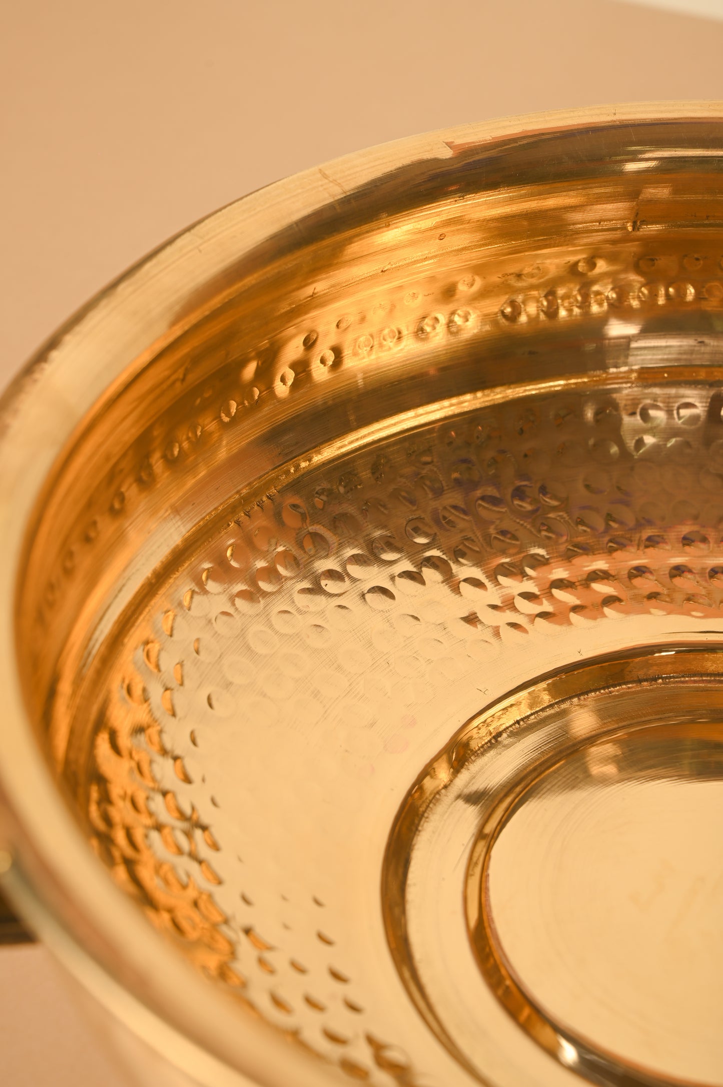 Pure Brass Hammered Urli, Brass Decor Bowl
