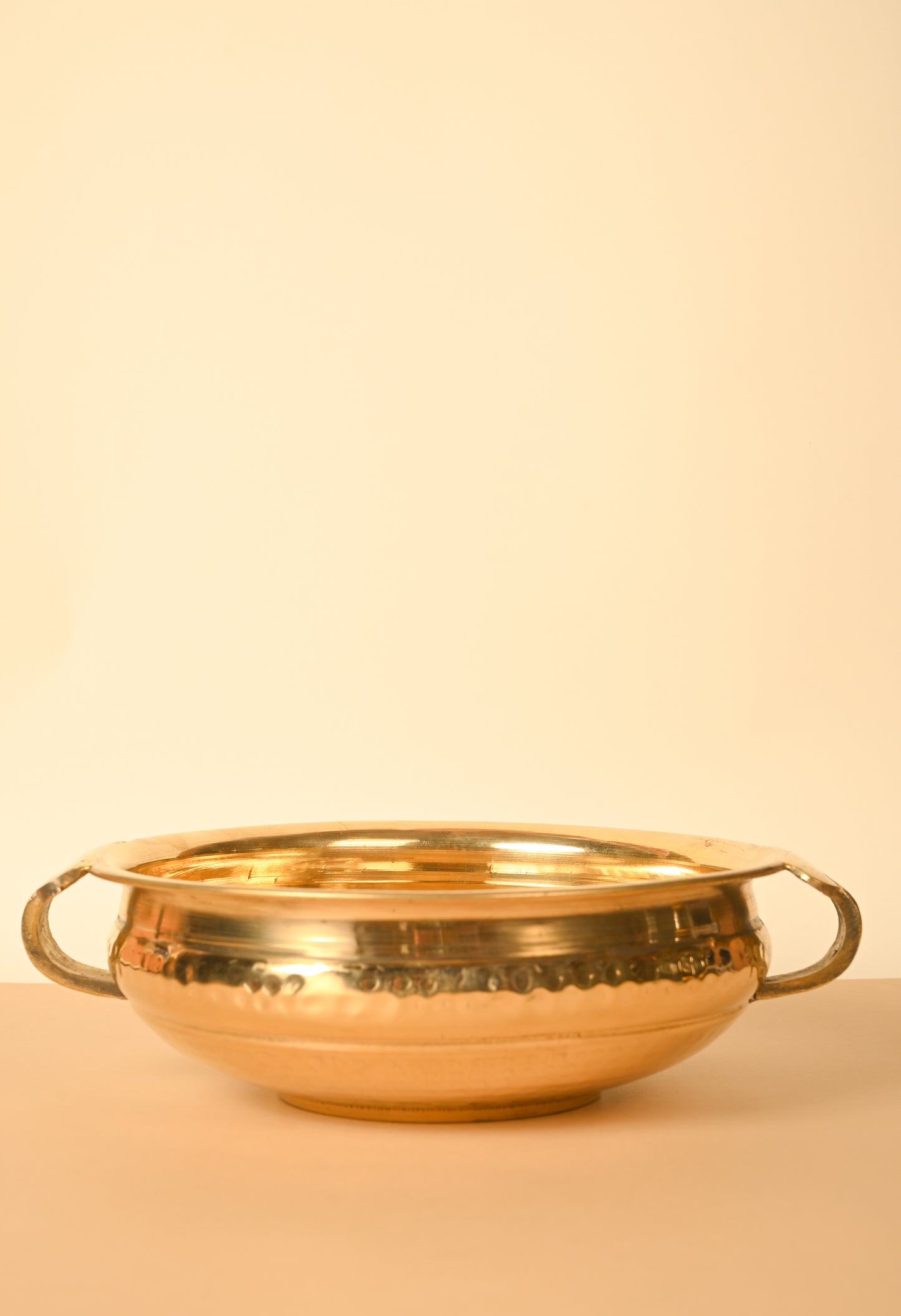 Pure Brass Hammered Urli, Brass Decor Bowl