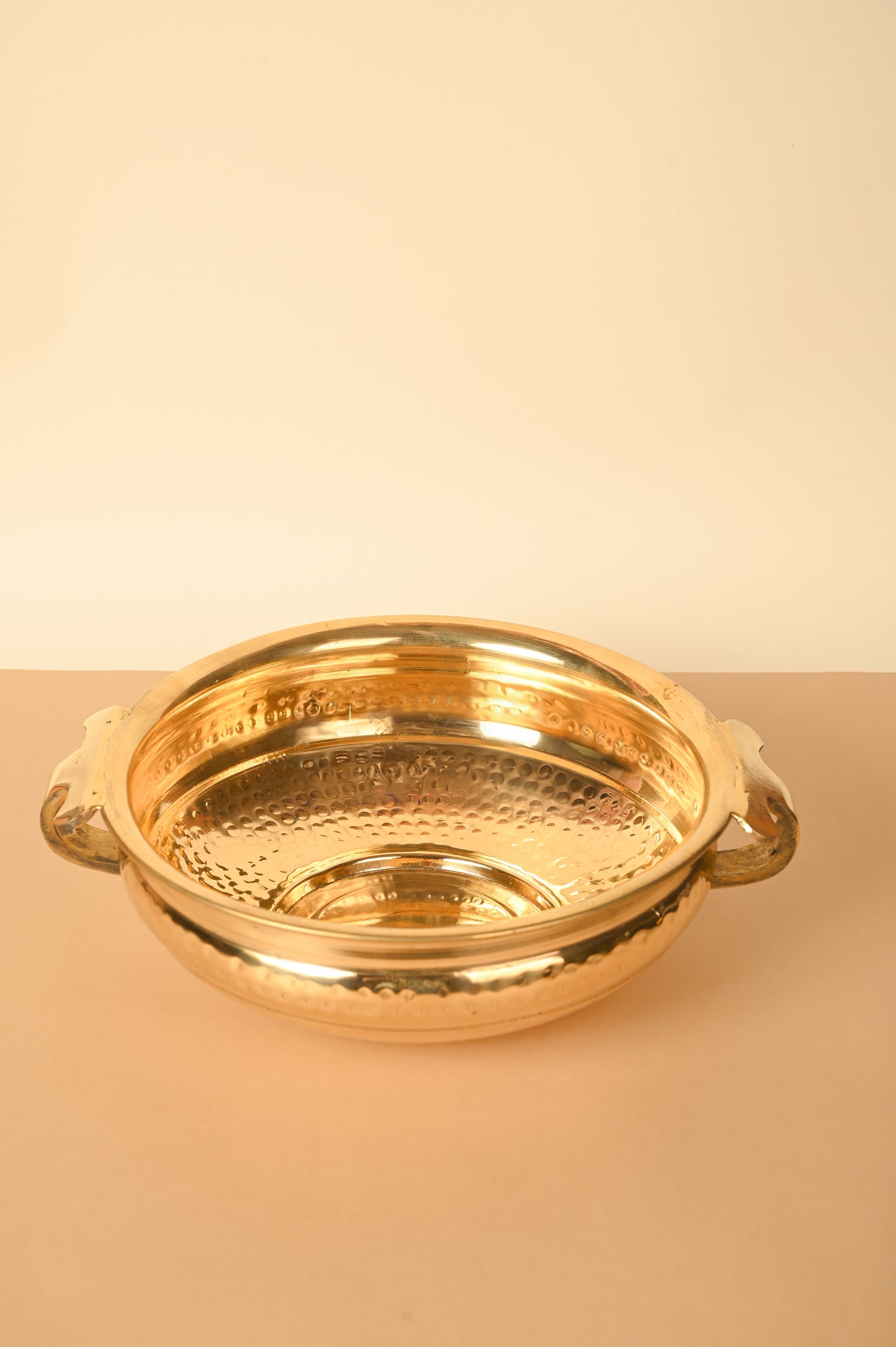 Pure Brass Hammered Urli, Brass Decor Bowl
