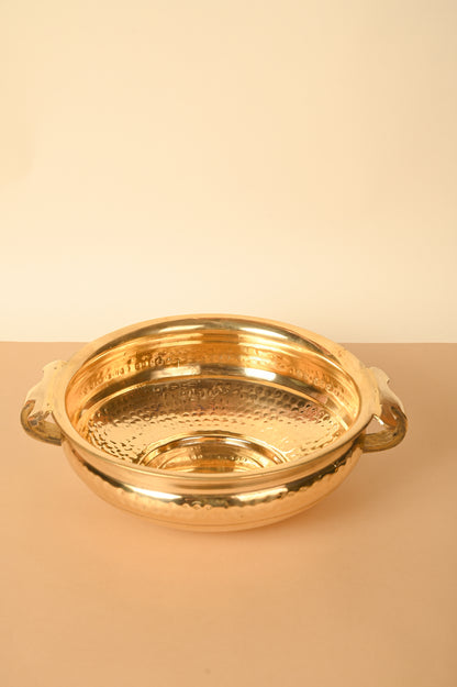 Pure Brass Hammered Urli, Brass Decor Bowl