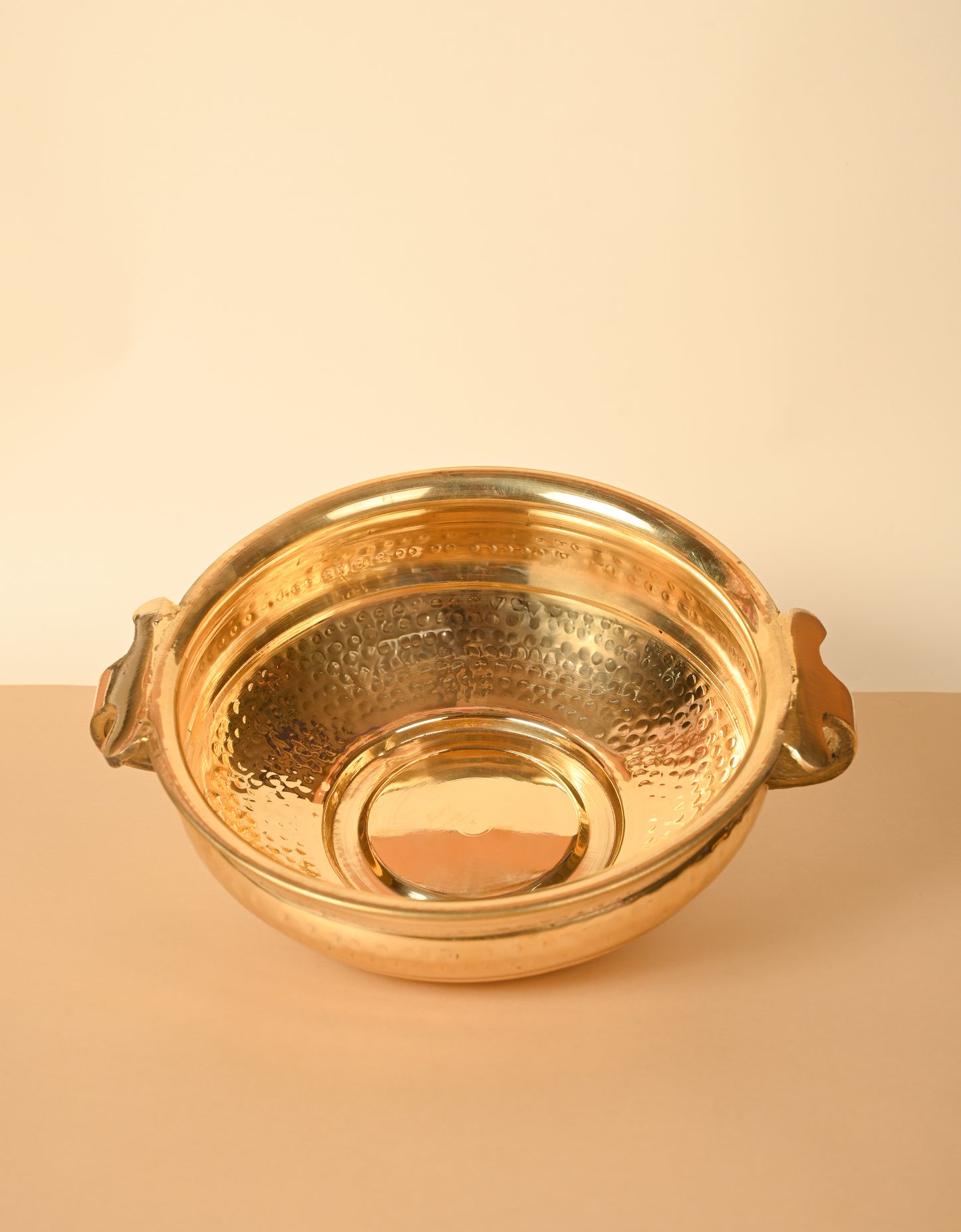 Pure Brass Hammered Urli, Brass Decor Bowl