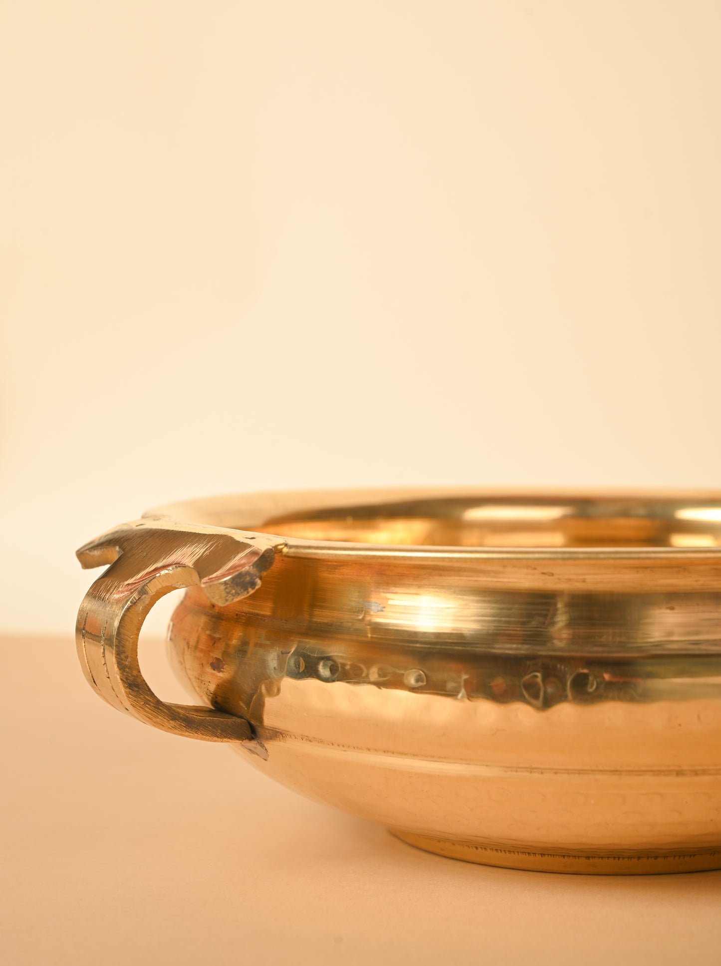 Pure Brass Hammered Urli, Brass Decor Bowl