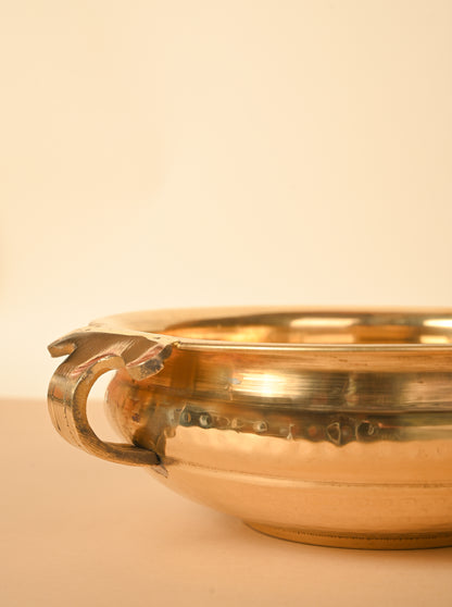 Pure Brass Hammered Urli, Brass Decor Bowl