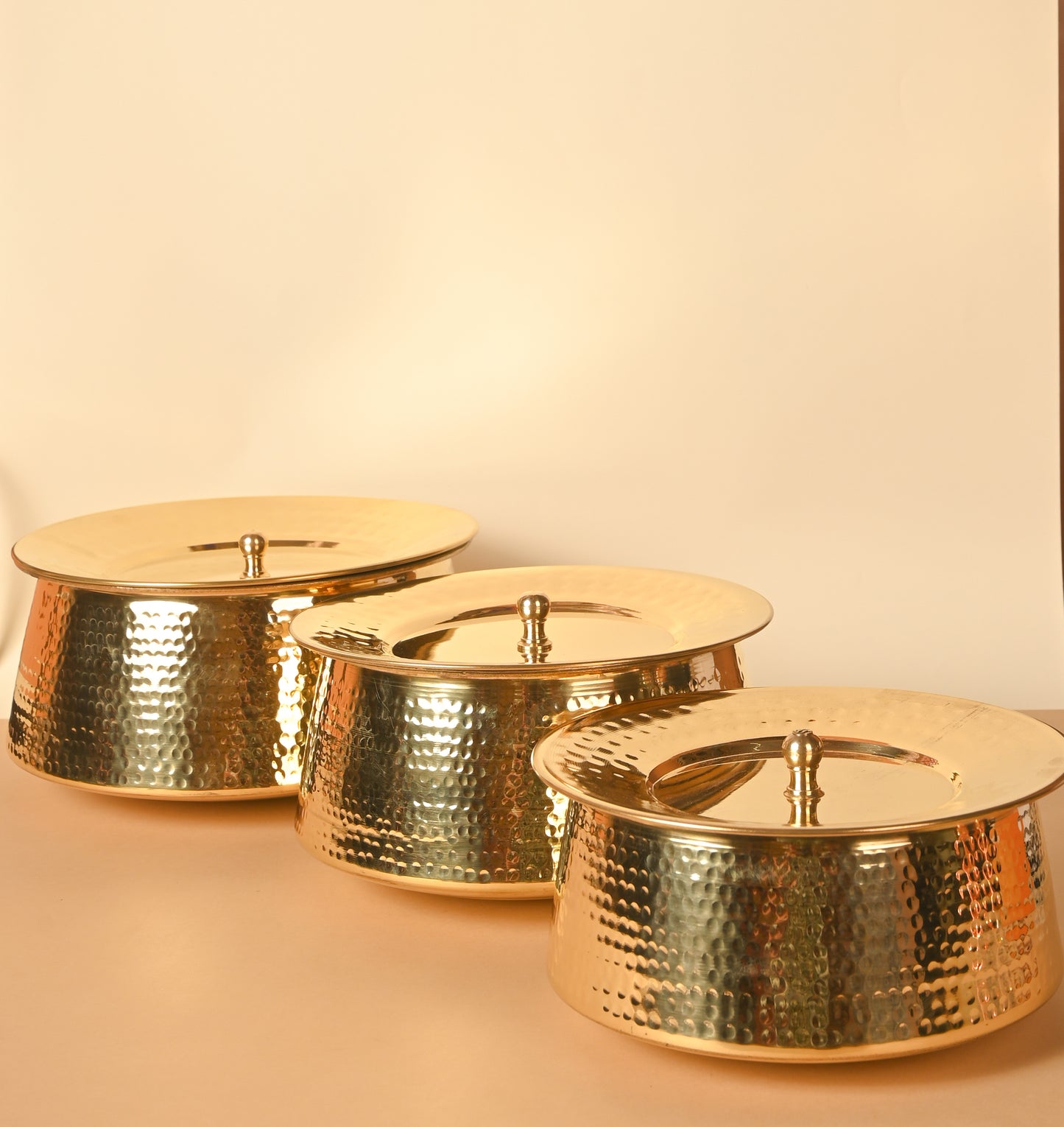 Biryani Handi for Cooking, Pure Brass Handi. Hammered Handi, Tin Coating inside