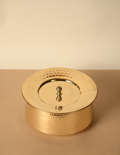 Biryani Handi for Cooking, Pure Brass Handi. Hammered Handi, Tin Coating inside