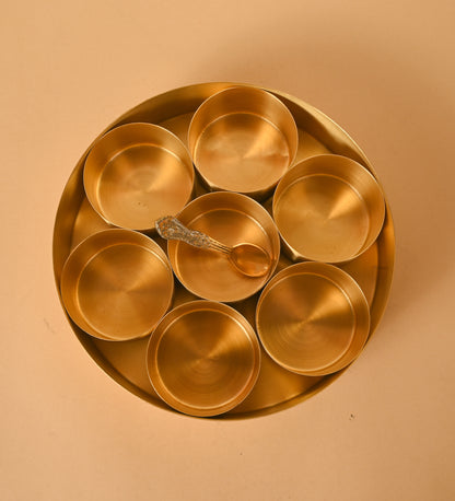 Brass 8" Masala Box | Meena Work Masala dabba | Pure brass | Peacock meena