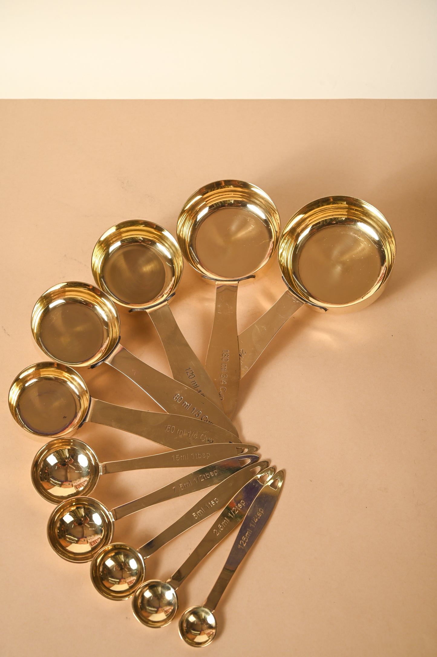 Brass Measurement Spoon Set of 10 | Brass Measurement Spoon for Cooking & Baking
