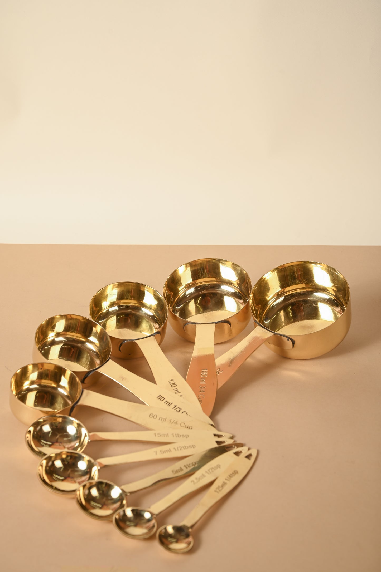Brass Measurement Spoon Set of 10 | Brass Measurement Spoon for Cooking & Baking
