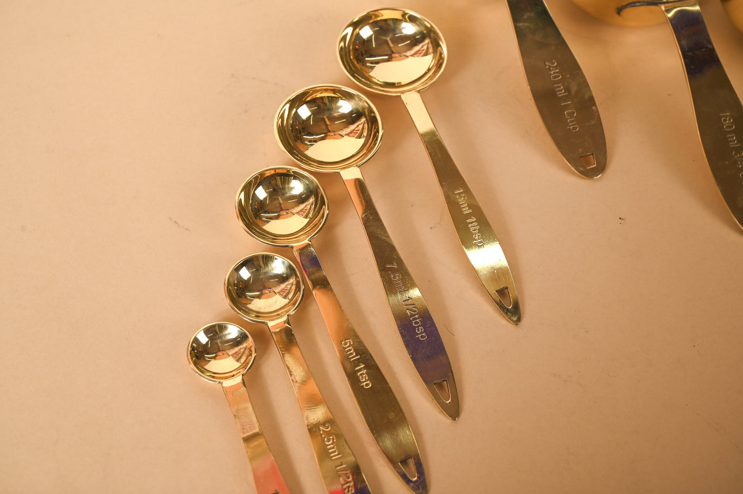 Brass Measurement Spoon Set of 10 | Brass Measurement Spoon for Cooking & Baking