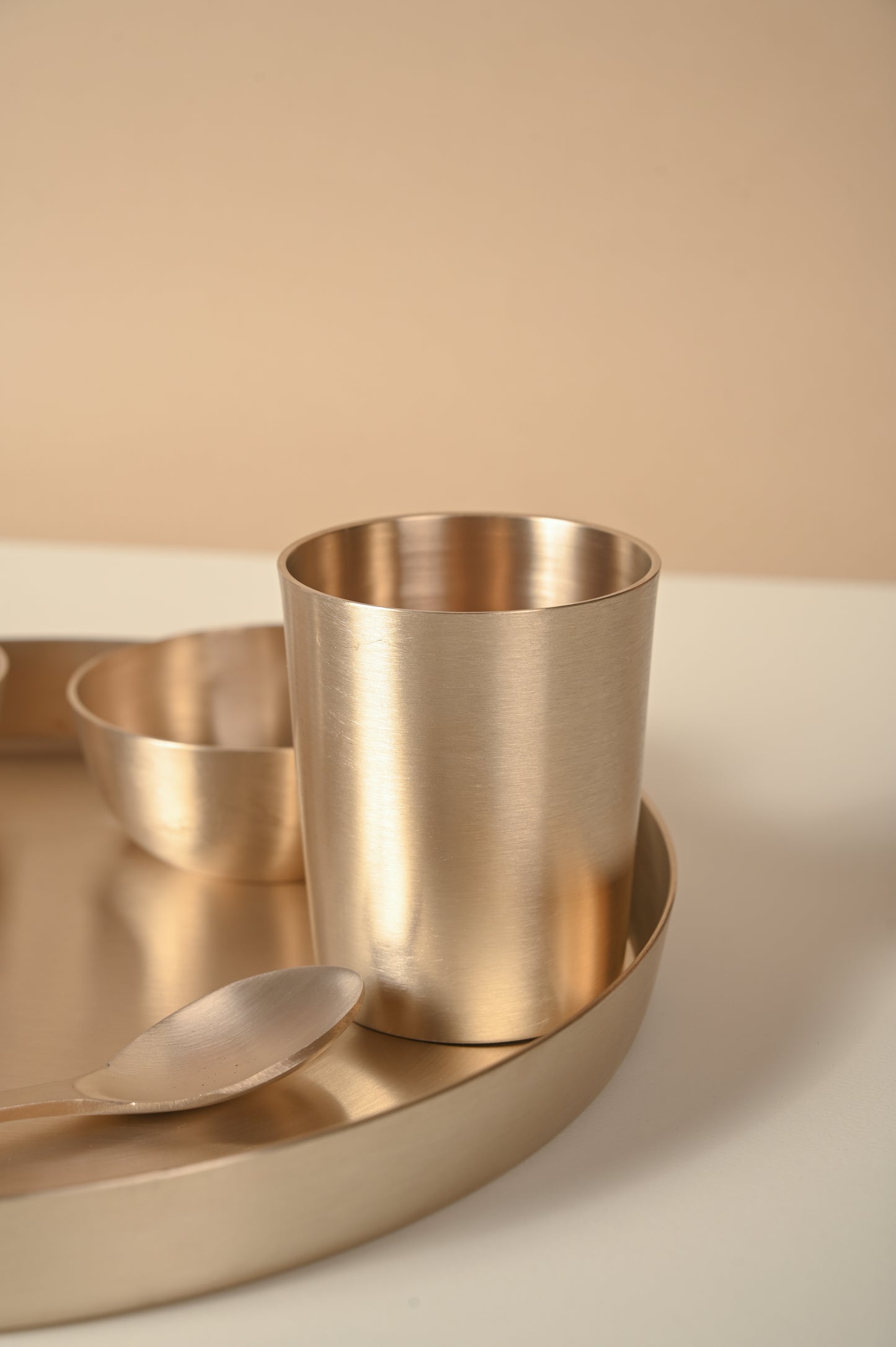 Kansa Dinner Set | Matte 6 pieces set | Pure Kansa Set