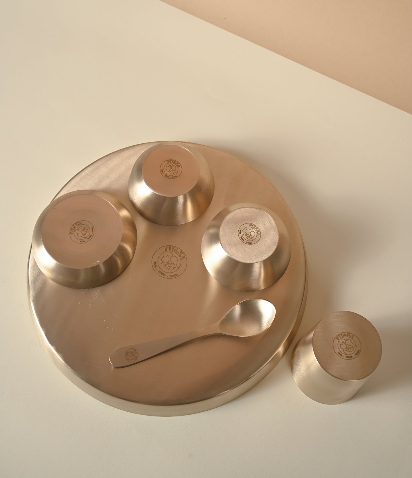 Kansa Dinner Set | Matte 6 pieces set | Pure Kansa Set
